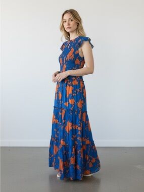 abel the label blue and orange dress Abel the label boho